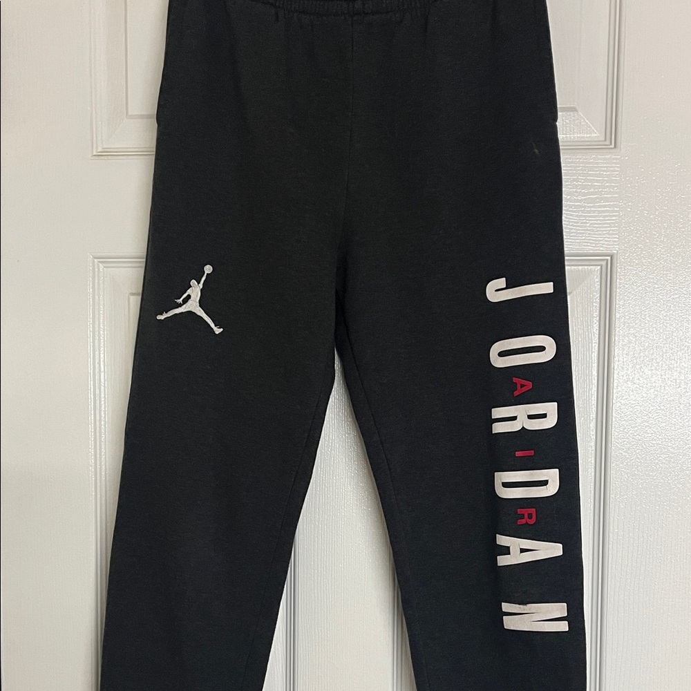 Jordan Kids Black Joggers with White Logo